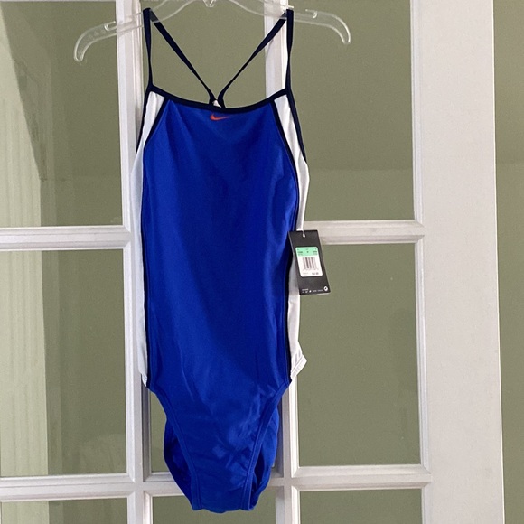 Nike Swimsuit Size 34/Wms8 Brand New! Royal Blue/White NWT - Picture 3 of 9
